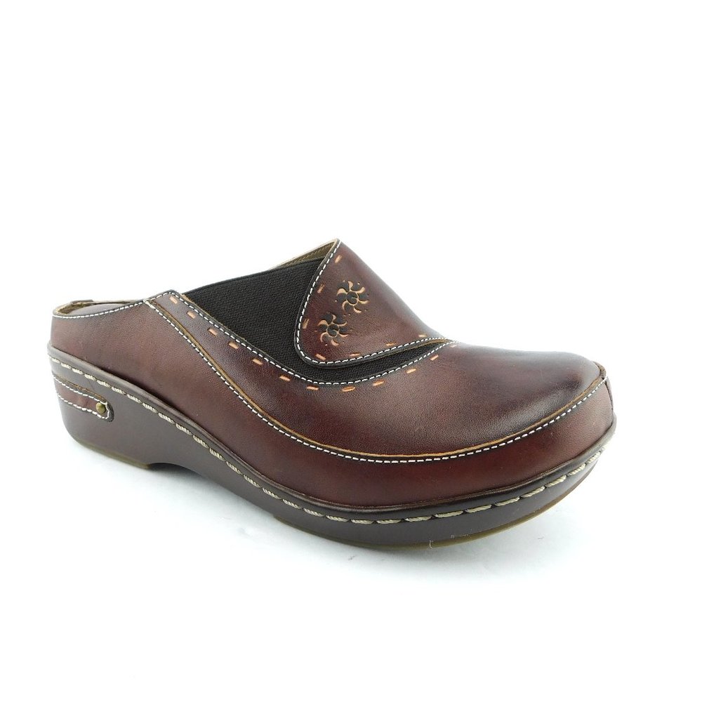 Unworn SPRING STEP L'Artiste Brown Leather Mules 40 - Picture 10 of 10